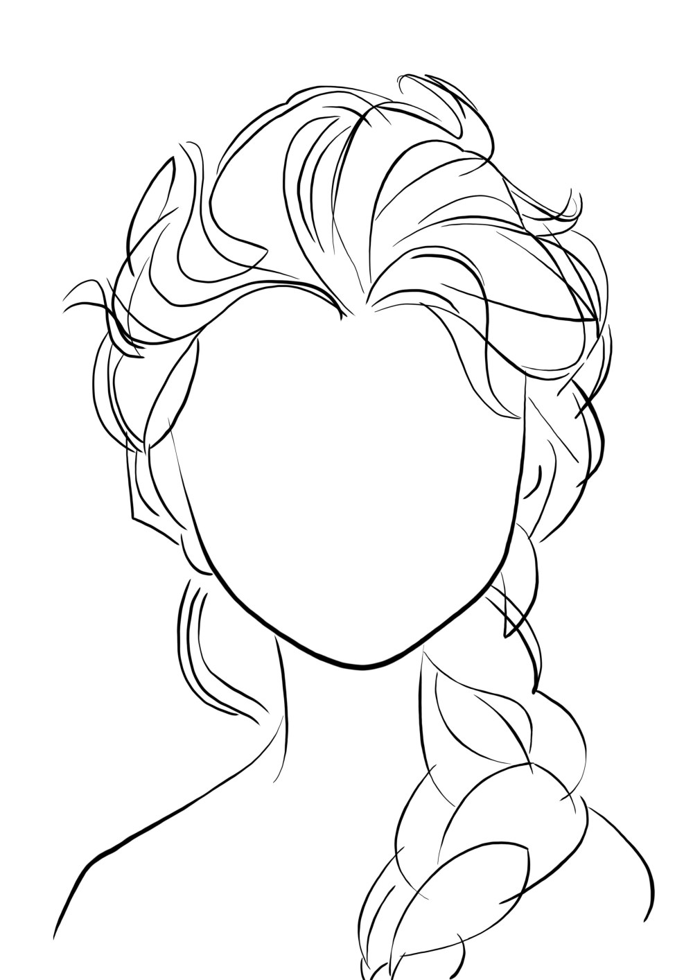 Elsa - visage à compléter