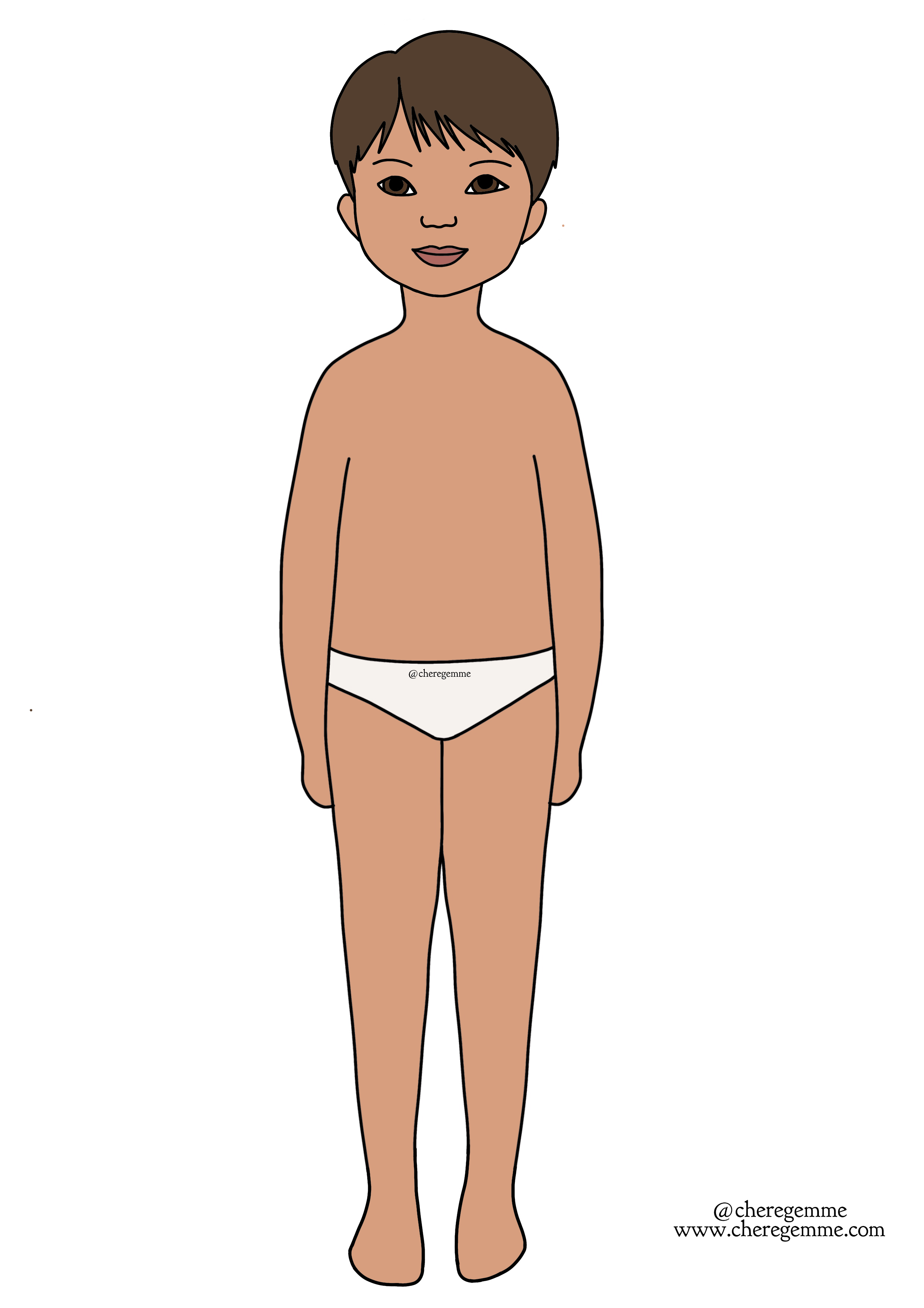 Activité enfant – Silhouette à habiller – Chère Gemme,, image size:2480x3508